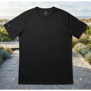 Ocean Club Mens XL Black SPF 50+ Performance T Shirt UV Protection Casual Comfot